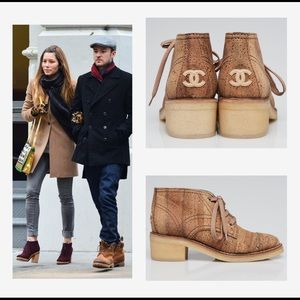 Chanel Cork booties